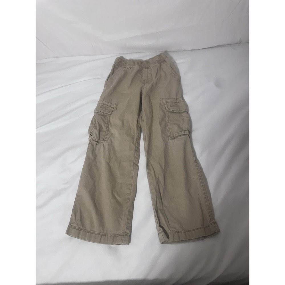 The Children's Place Boys Size 8 Khaki Cargo Pants Elastic Waist Tan